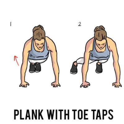 plank toe tap