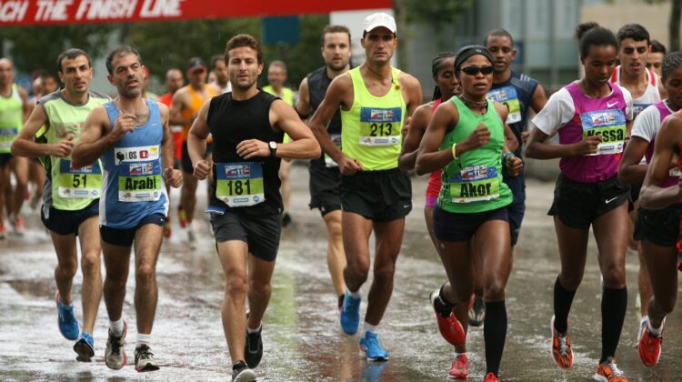 Participants competing in the Beirut Marathon