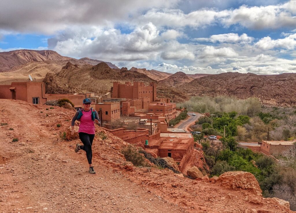 A woman Running in Morocco