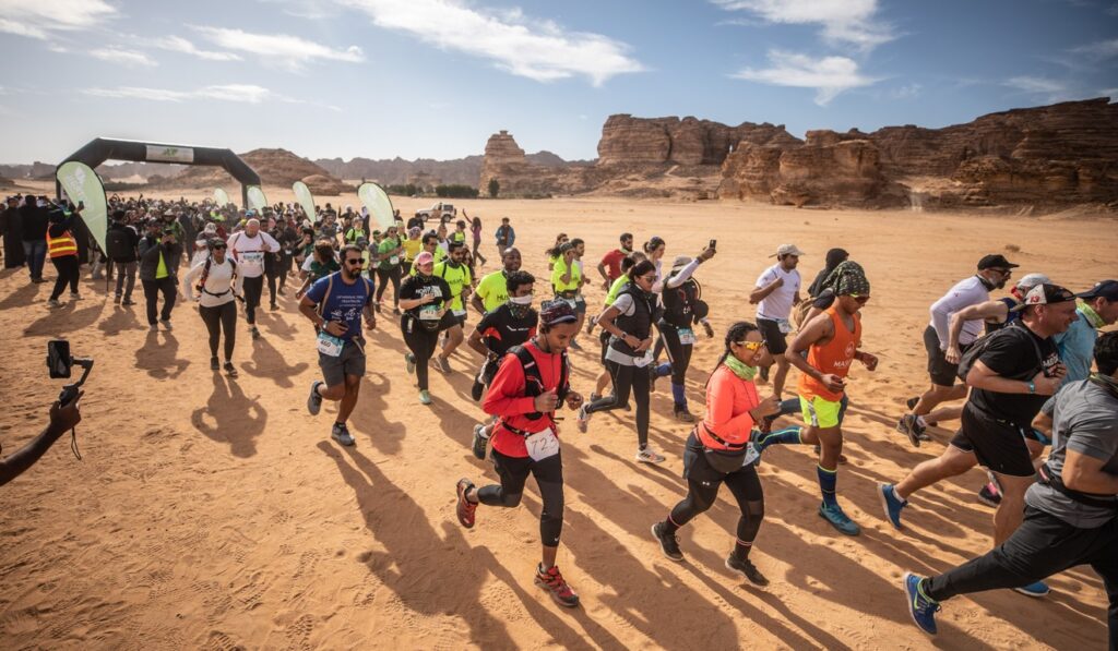 People Trail Running in Saudi Arabia