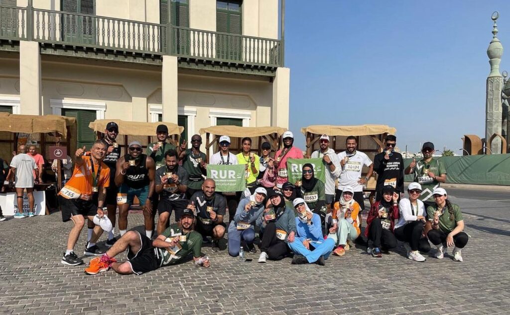 A picture of the members of the Riyadh Urban Runners