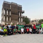 A picture of a group of people who joined the Jeddah Running Community on the Saudi National Day Run