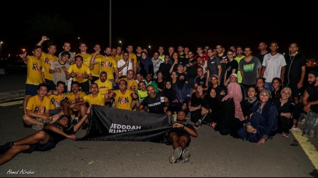 A picture of the amazing people of the Jeddah Running Community