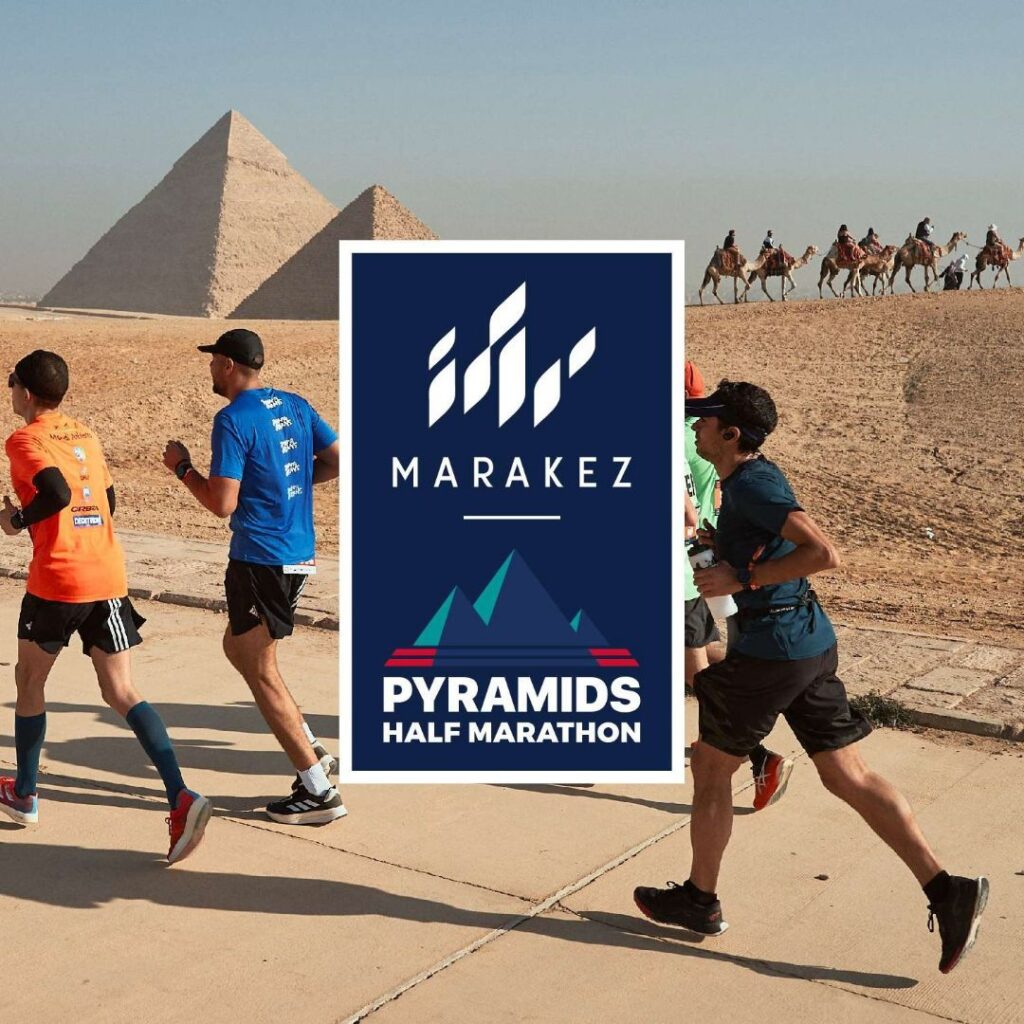 People Running at the Pyramids Half Marathon