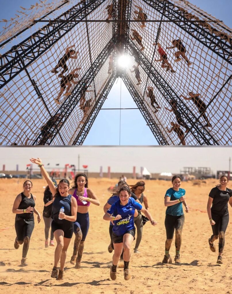 Participants going through the obstacles of the Tough Mudder Event