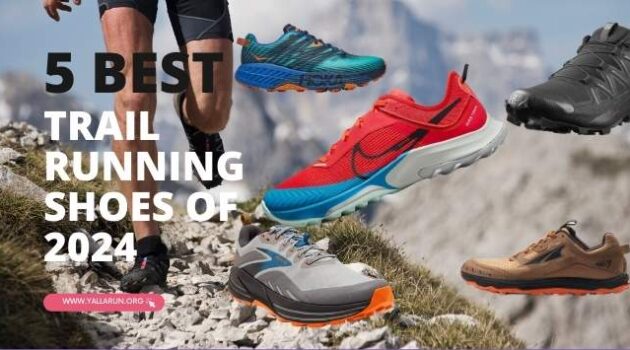 5 Best trail running shoes blog banner for 2024