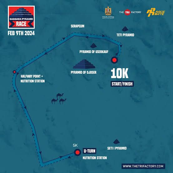 Last Year's Saqqara Pyramid Race Route