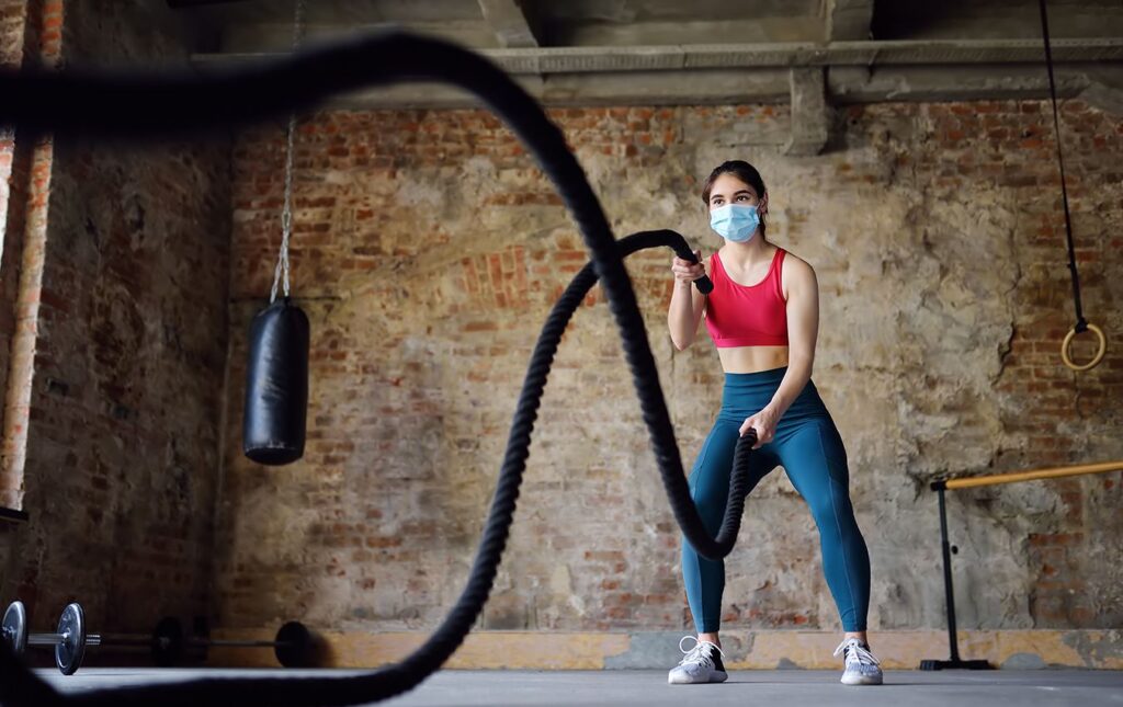 A woman doing Cross-Training