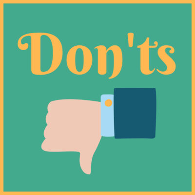 Don'ts Icon: Running Etiquette