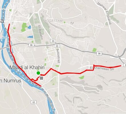 Running a Marathon in the streets of Maadi